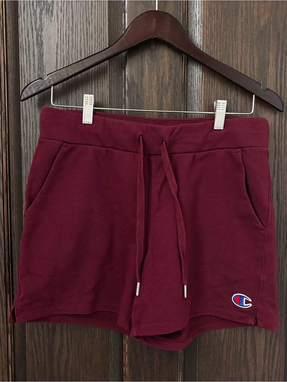 Champion Women's Maroon Drawstring Shorts